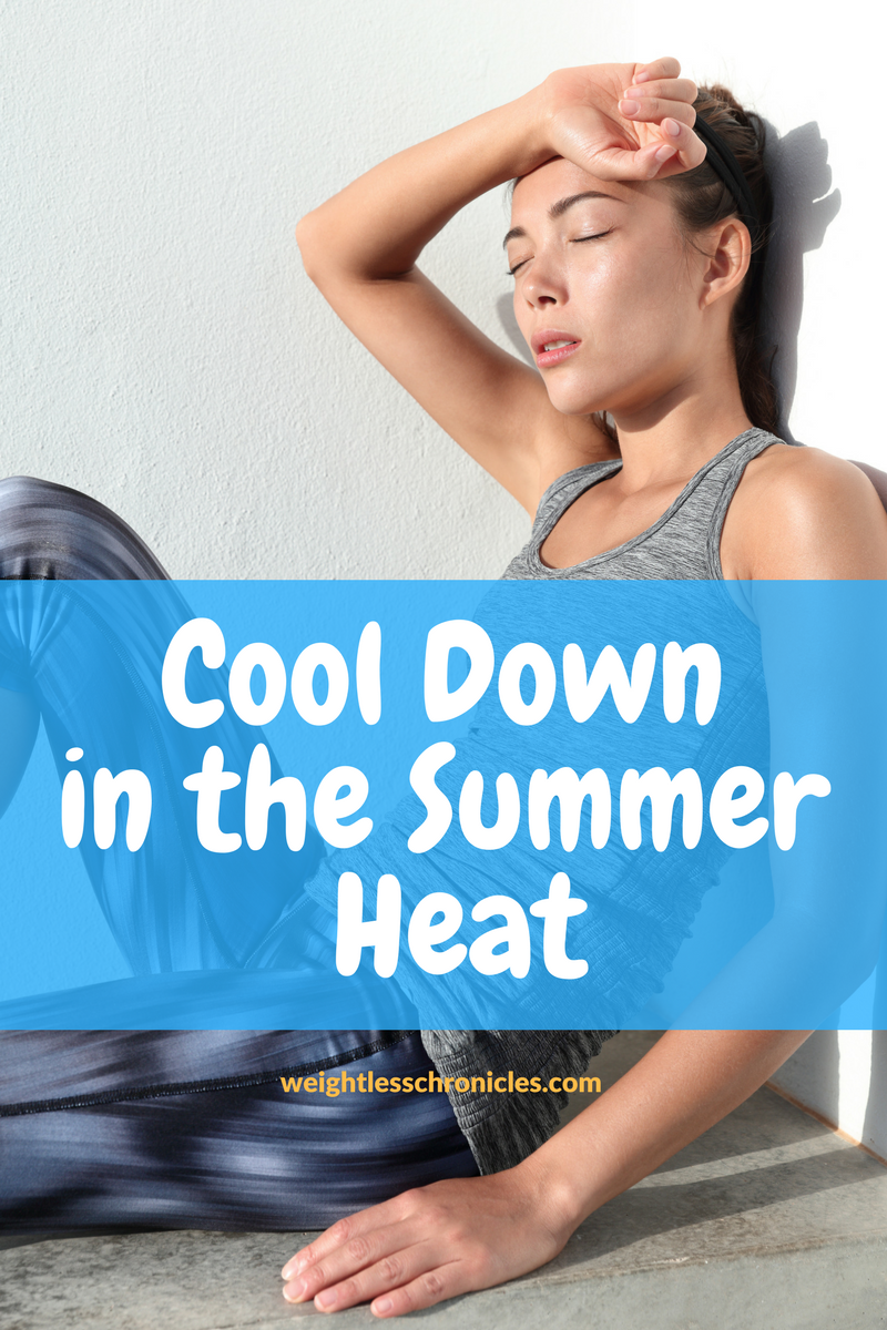 cool down body temperature in the summer heat fitness photo